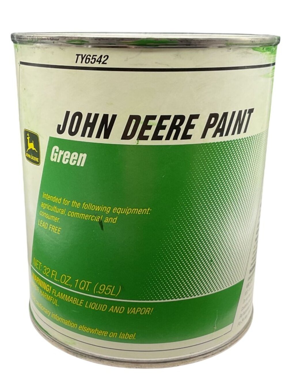 John Deere Green Paint 1 Qt Lead-Free TY6542 For Ag & Comm Equipment Use